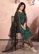 Green Net Semi-Stitched Straight-Suits Vaani Vol-8 81