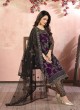 Purple Net Semi-Stitched Straight-Suits Vaani Vol-8 82