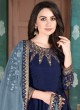 Aanaya Vol 111 By Dani Fashion 1103 Blue Adda Silk Wedding Wear Abaya Style Suit
