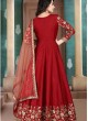 Aanaya Vol 111 By Dani Fashion 1104 Red Adda Silk Wedding Wear Abaya Style Suit