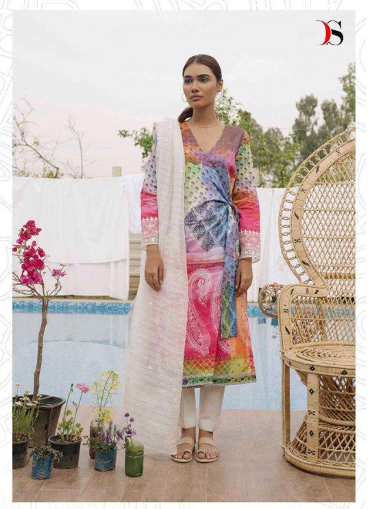 Coco By Deepsy Multicolor Pure Cotton Eid Wear Pakistani Suit 36