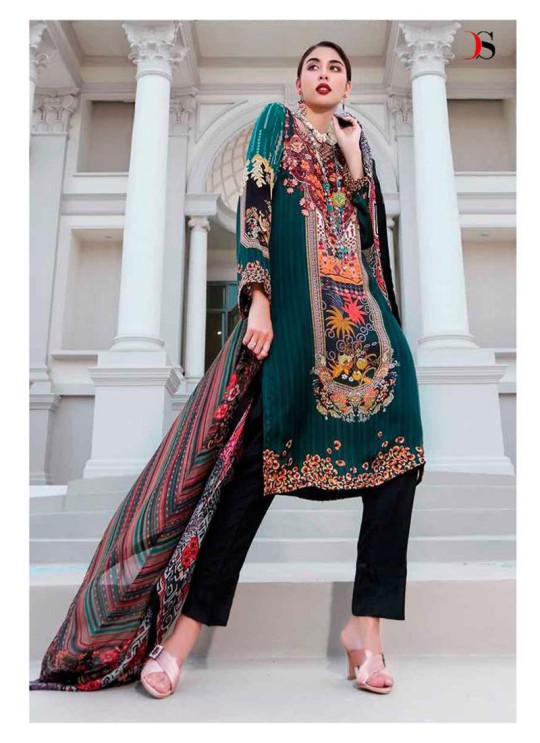 Elan 10 By Deepsy Teal Green Satin Silk Eid Wear Pakistani Suit 422