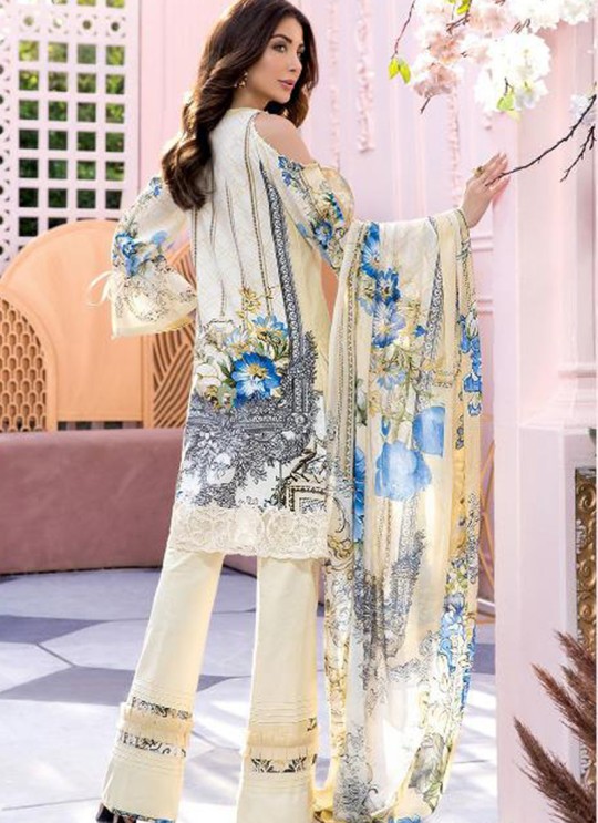 Cream Pure Cotton Resham Work Designer Daily Wear Pakistani Suits Firdous Vol 2 900601 By Deepsy SC/015673