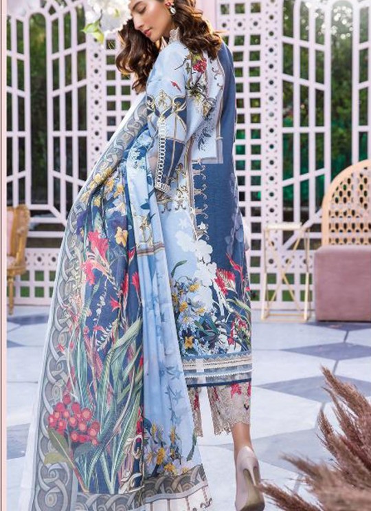 Blue Pure Cotton Resham Work Designer Daily Wear Pakistani Suits Firdous Vol 2 900602 By Deepsy SC/015673