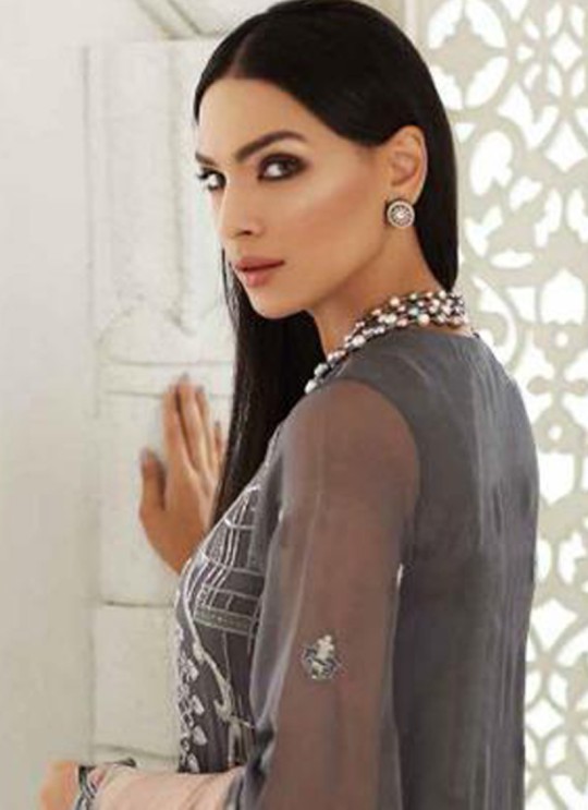 Grey Georgette Designer Pakistani Suit Imorzia Vol-12 043 By Deepsy SC/015803