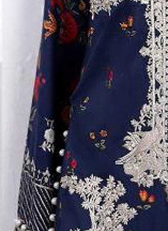 Designer Navy Blue Cotton Pakistani Suit Muzlin Premium 021 By Deepsy SC/015804