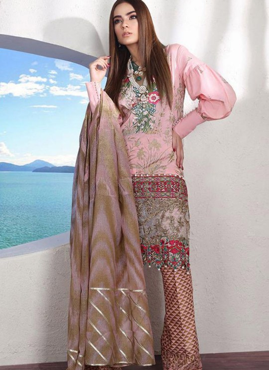 Designer Pink Cotton Pakistani Suit Muzlin Premium 28 By Deepsy SC/015804
