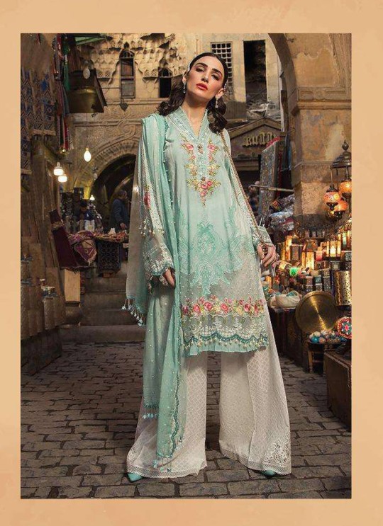 Maria B Lawn 20 Vol 2 By Deepsy Sea Green Pure Cotton Eid Wear Pakistani Suit 576