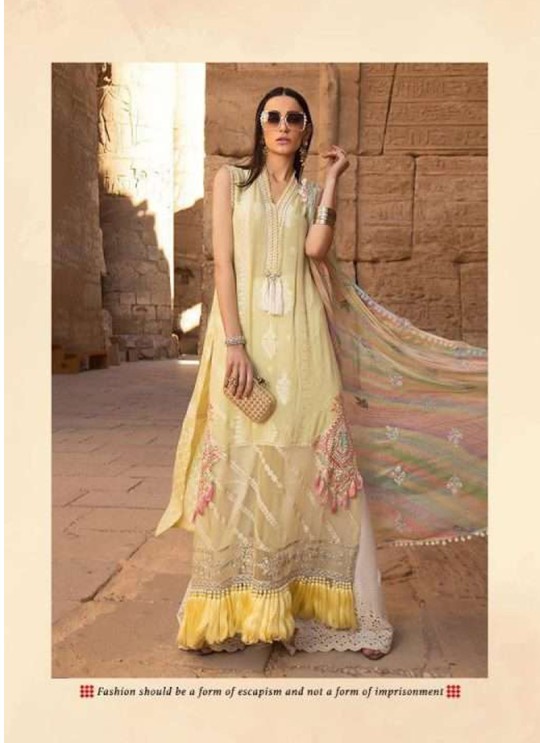MariaB Lawn 2020 NX By Deepsy Beige Pure Cotton Eid Wear Pakistani Suit 256