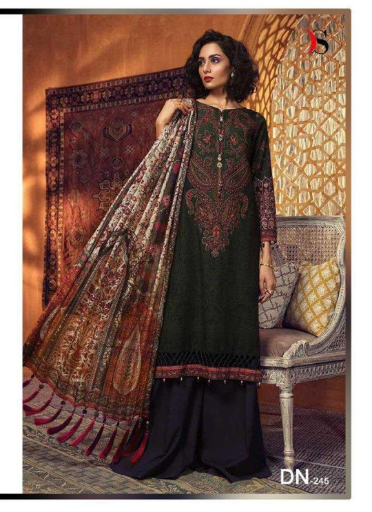 Mprint 19 By Deepsy Green Pure Cotton Eid Wear Pakistani Suit 245