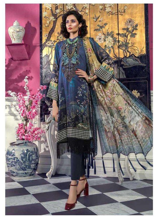 Mprint 19 By Deepsy Blue Pure Cotton Eid Wear Pakistani Suit 246