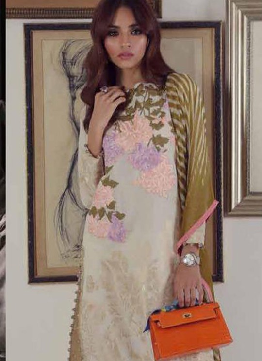 Cream Pure Cotton Printed Party Wear Pakistani Suits Muslin Vol 5 700502 By Deepsy SC/015044