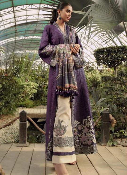Purple Cotton Embroidered Pakistani Suit Zarquash 013 By Deepsy SC/015777