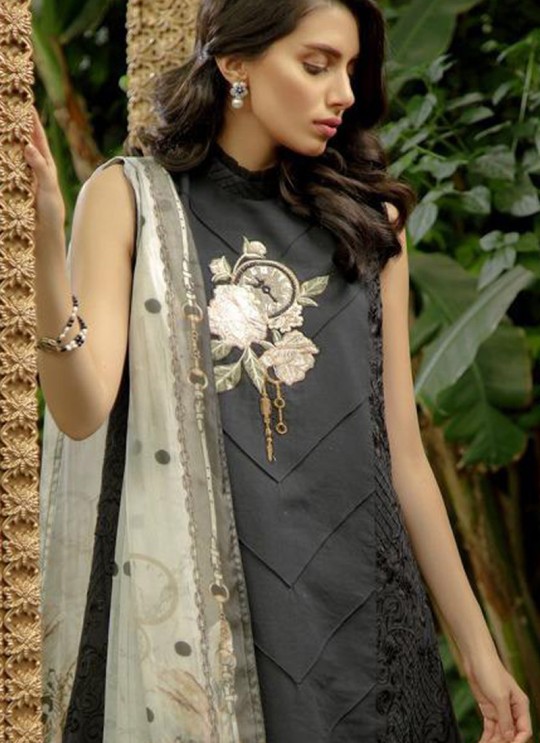 Black Cotton Embroidered Pakistani Suit Zarquash 017 By Deepsy SC/015777 Black Cotton Embroidered Pakistani Suit Zarquash 017 By Deepsy SC/015777