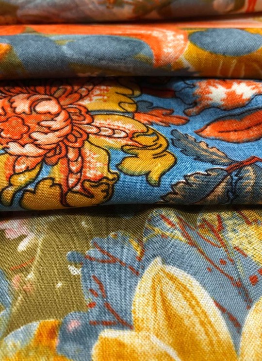 Multicolor Inayat Rayon 140 GSM Printed Fabric 411
