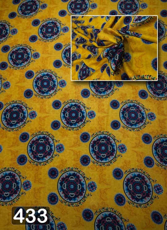 Multicolor Inayat Rayon 140 GSM Printed Fabric 433