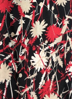 Multicolor Rubaru Satin Printed Fabric 216A
