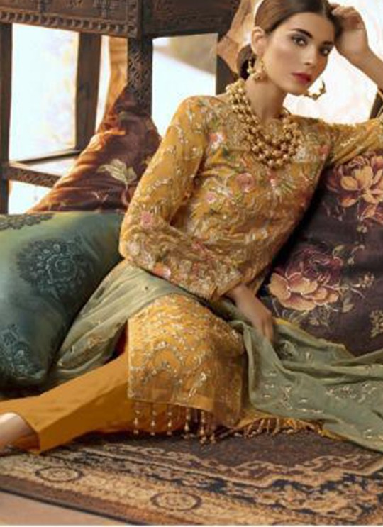 Gold Faux Georgette Party Wear Pakistani Suits Signature 36005 Set By Fepic SC/015237 Gold Faux Georgette Party Wear Pakistani Suits Signature 36005 Set By Fepic SC/015237