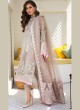 Dusty Pink Net Embroidered Party Wear Pakistani Suits El Monte By Fepic SC/016233