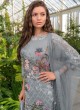 Grey Cambric Cotton Embroidered Party Wear Pakistani Suits Rosemeen Crosslawn By Fepic SC/016294