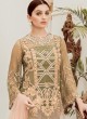 Beige Net Embroidered Ceremony Wear Pakistani Suits Rosemeen Riona By Fepic SC/016317