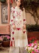 Cream Georgette Net Party Wear Pakistani Suits Rosemeen Carnival 41004 By Fepic SC/015611