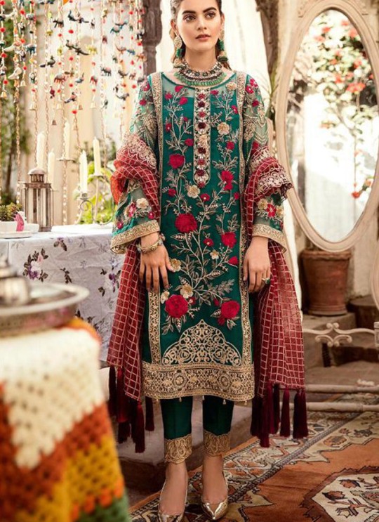 Green Georgette Net Party Wear Pakistani Suits Rosemeen Carnival 41006 Set By Fepic SC/015203 Green Georgette Net Party Wear Pakistani Suits Rosemeen Carnival 41006 Set By Fepic SC/015203