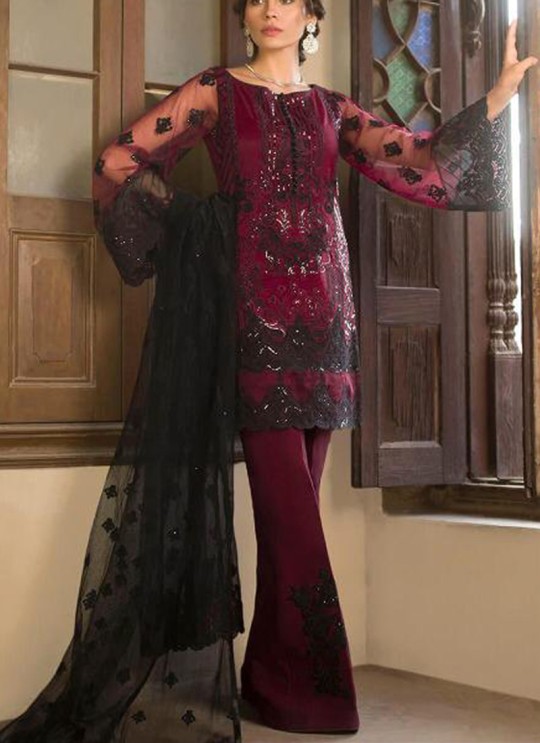 Black Net Party Wear Pakistani Suits Rosemeen ZC 32005 By Fepic SC/015399