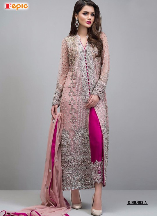 Pink Faux Georgette Party Wear Pakistani Suits Sanober Vol 2 452 Pink By Fepic SC/012276 Pink Faux Georgette Party Wear Pakistani Suits Sanober Vol 2 452 Pink By Fepic SC/012276