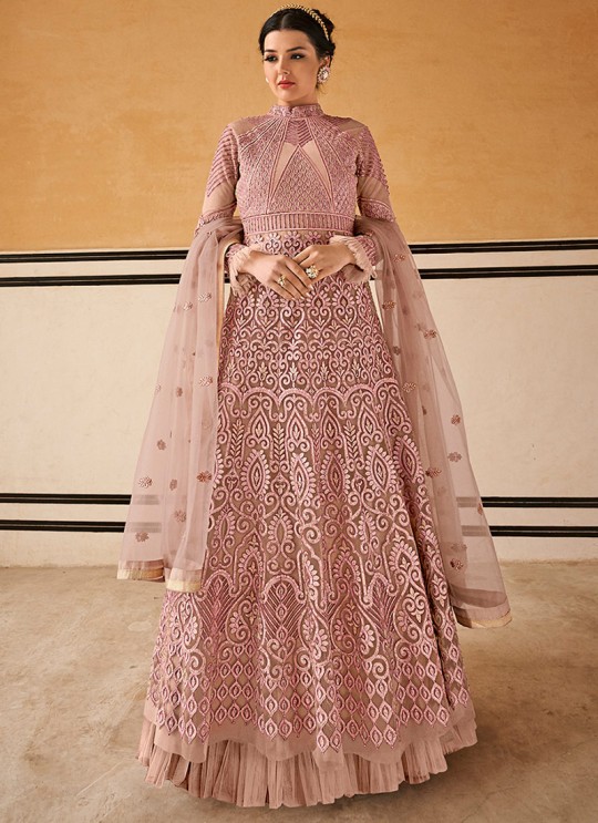 Crown By Glossy 15202 Pink Wedding Gown Style Anarkali SC-015759