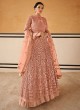 Crown By Glossy 15204 Peach Wedding Gown Style Anarkali SC-015761 Crown By Glossy 15204 Peach Wedding Gown Style Anarkali SC-015761