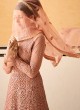 Crown By Glossy 15204 Peach Wedding Gown Style Anarkali SC-015761 Crown By Glossy 15204 Peach Wedding Gown Style Anarkali SC-015761