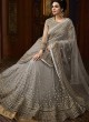 Grey Georgette Abaya Style Anarkali For Mehandi Ceremony Majesty 15004 By Glossy SC/015010
