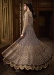 Grey Net Abaya Style Anarkali For Mehandi Ceremony Majesty 15011 By Glossy SC/015017 Grey Net Abaya Style Anarkali For Mehandi Ceremony Majesty 15011 By Glossy SC/015017
