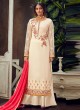 Mahika By Hotlady 6502 Cream GeorgetteWedding Wear Straight Cut Suit