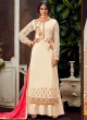 Mahika By Hotlady 6502 Cream GeorgetteWedding Wear Straight Cut Suit