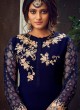 Mahika By Hotlady 6506 Navy Blue GeorgetteWedding Wear Straight Cut Suit