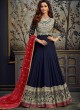 Safeena-2021 By Hotlady 7752 Navy Blue GeorgetteWedding Wear Gown Style Anarkali