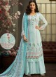 Samisha By Hotlady 6153 Blue Bemberg GeorgetteParty Wear Plazzo Suit