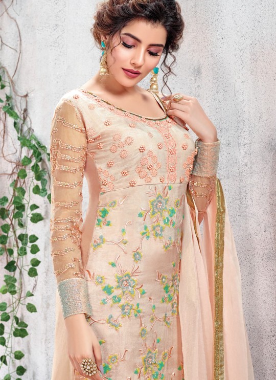 Light Pink Ceremony Chiffon Straight Cut Suit Arshiya 5151 By HOTLADY SC/016075 Light Pink Ceremony Chiffon Straight Cut Suit Arshiya 5151 By HOTLADY SC/016075