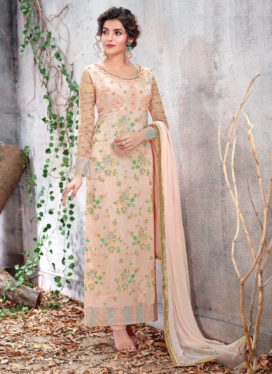 Light Pink Ceremony Chiffon Straight Cut Suit Arshiya 5151 By HOTLADY SC/016075 Light Pink Ceremony Chiffon Straight Cut Suit Arshiya 5151 By HOTLADY SC/016075