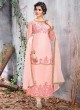 Baby Pink Ceremony Net Straight Cut Suit Arshiya 5153 By HOTLADY SC/016077