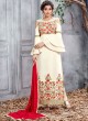 Cream Ceremony Silk Straight Cut Suit Arshiya 5156 By HOTLADY SC/016080