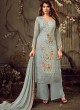 Fulkari Vol 5 By Hotlady 7181 Georgette Wedding Palazzo Suit In Grey