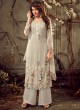 Fulkari Vol 6 By Hotlady 7181 Georgette Wedding Palazzo Suit In Off White Fulkari Vol 6 By Hotlady 7181 Georgette Wedding Palazzo Suit In Off White
