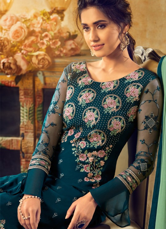 Teal Blue Georgette Mishti 2nd Edition 6121 By Hotlady SC/016816 Teal Blue Georgette Mishti 2nd Edition 6121 By Hotlady SC/016816