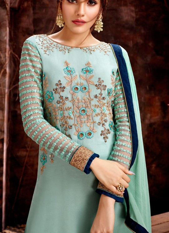 Blue Party Wear Georgette Straight Cut Suit Mishti 5127 By Hotlady SC/015922 Blue Party Wear Georgette Straight Cut Suit Mishti 5127 By Hotlady SC/015922