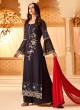 Black Georgette Embroidered Party Wear Staraight Cut Suit Myra Vol 3 5116 By Hotlady SC/015358