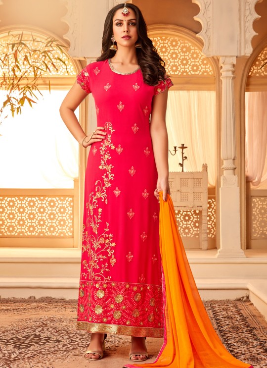 Pink Georgette Embroidered Party Wear Staraight Cut Suit Myra Vol 3 5112 By Hotlady SC/015354 Pink Georgette Embroidered Party Wear Staraight Cut Suit Myra Vol 3 5112 By Hotlady SC/015354
