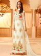 Off White Net Embroidered Party Wear Staraight Cut Suit Myra Vol 3 5115 By Hotlady SC/015357